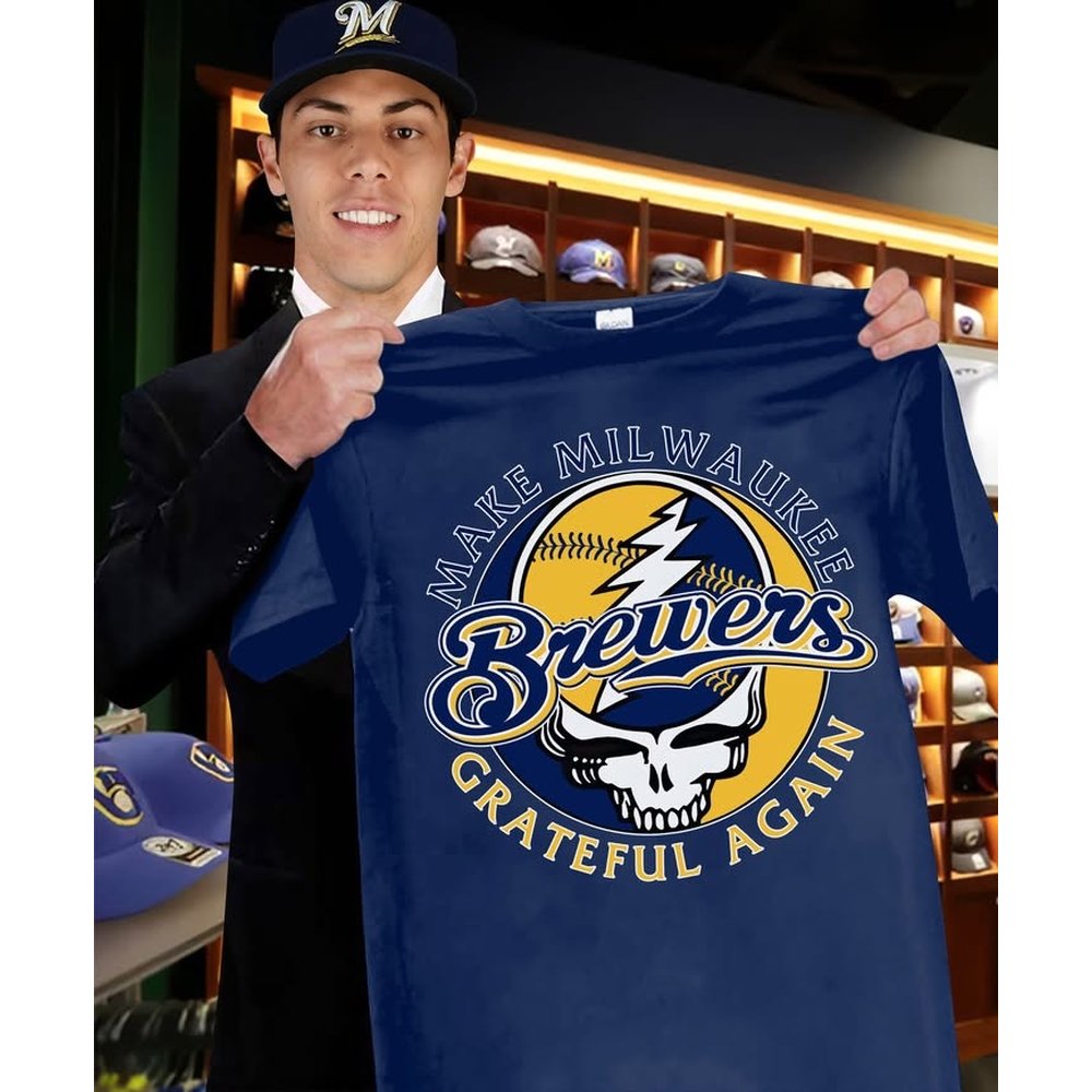 Make Milwaukee Brewers Grateful Again T-Shirt Milwaukee Brewers Merch Gift Ideas For Baseball Players