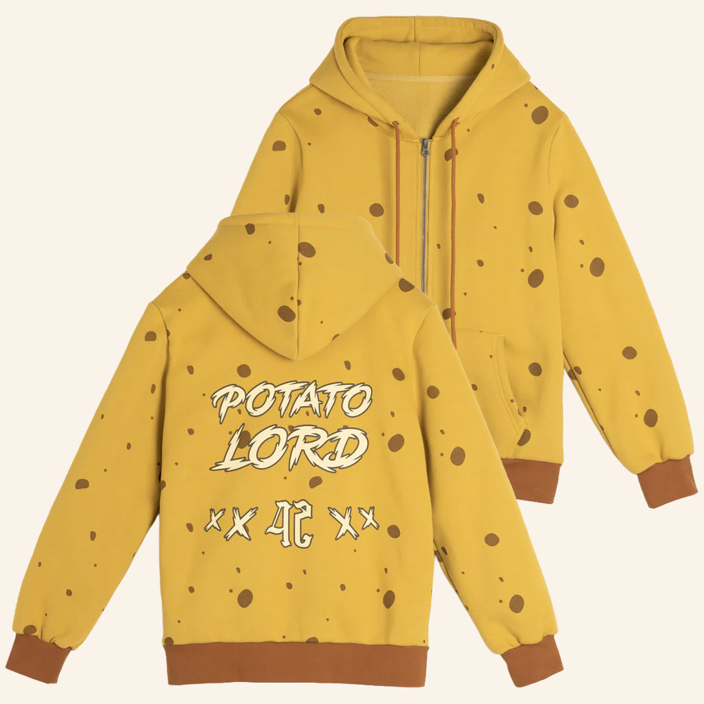 Makeship Merch Potato Lord Zip Hoodie Birthday Presents For Friend