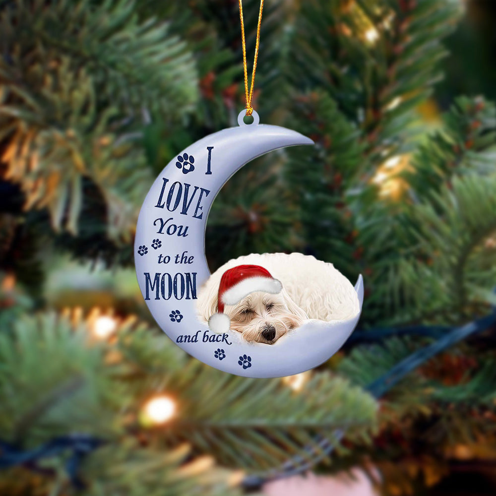 Maltese I Love You To The Moon And Back Christmas Ornament Gift For Maltese Dogs Lovers