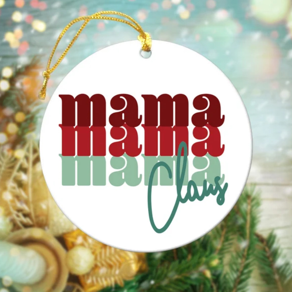 Mama Claus Ornament Red And White Christmas Tree Decorations Gift For Family
