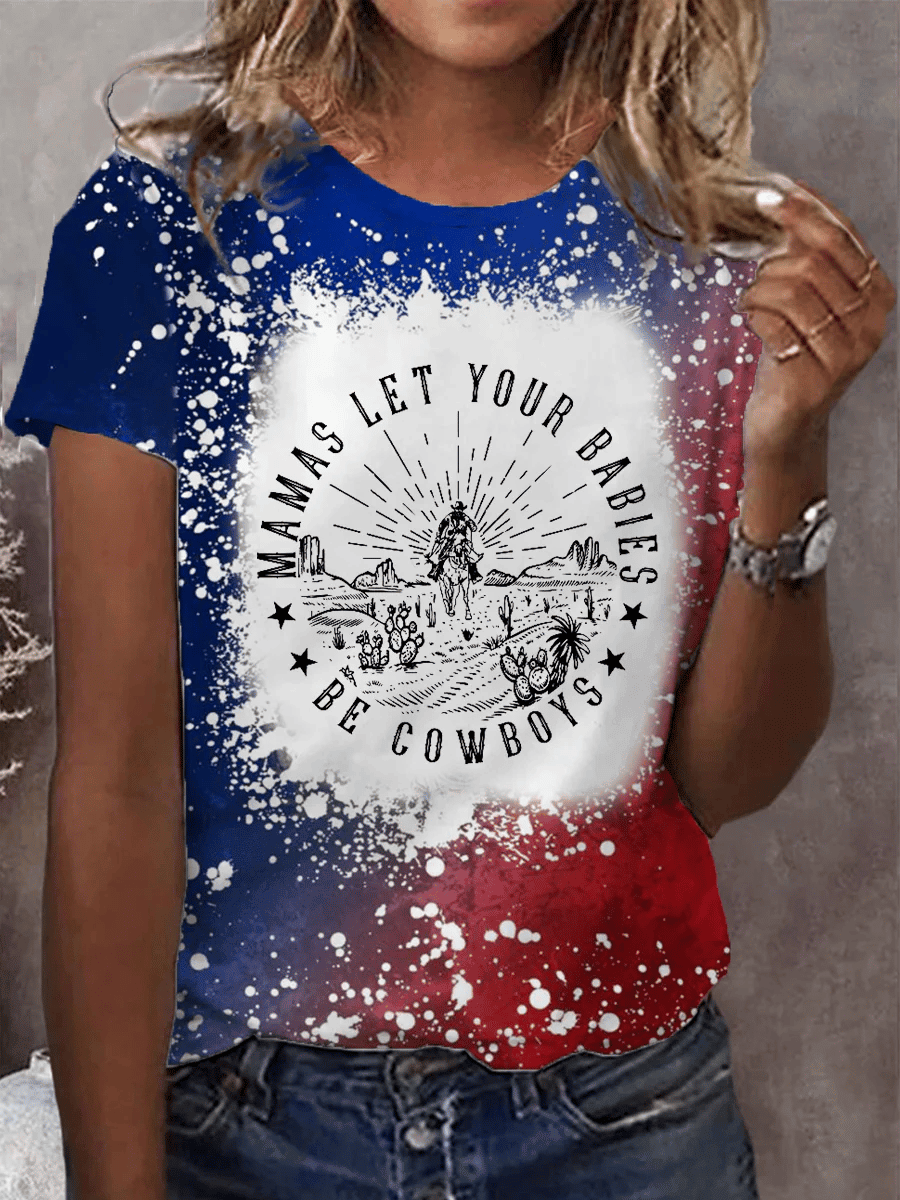 Mamas Let Your Babies Be Cowboys T-Shirt Unique Clothes Gifts For Her