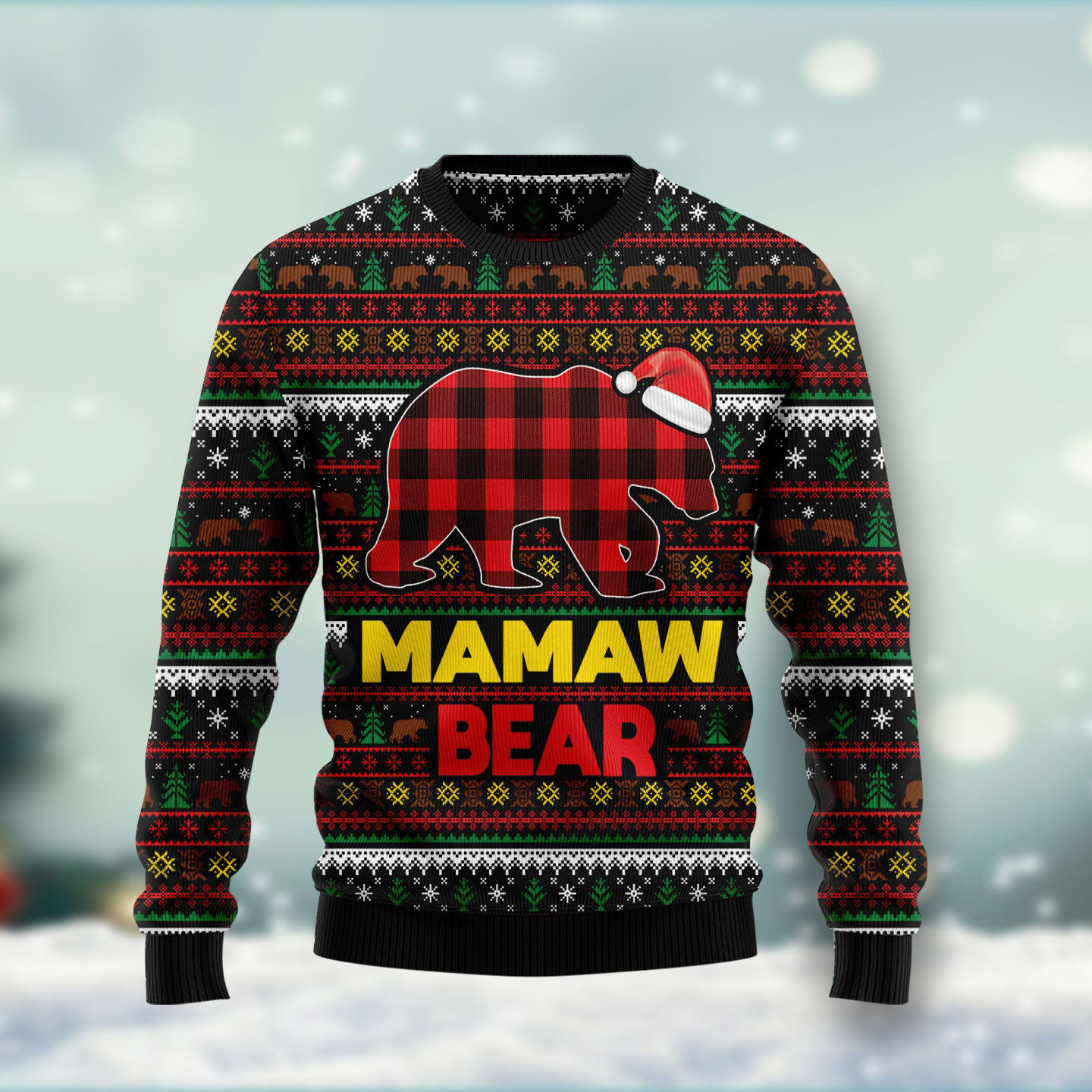 Mamaw Bear Ugly Christmas Sweater Holiday Apparel Christmas Mom Gifts