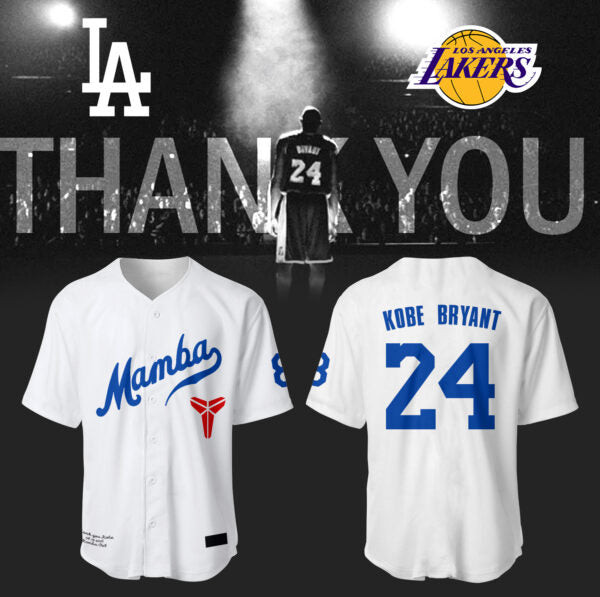 Mamba Kobe Bryant Los Angeles Lakers Baseball Jersey Presents For Basketball Fans
