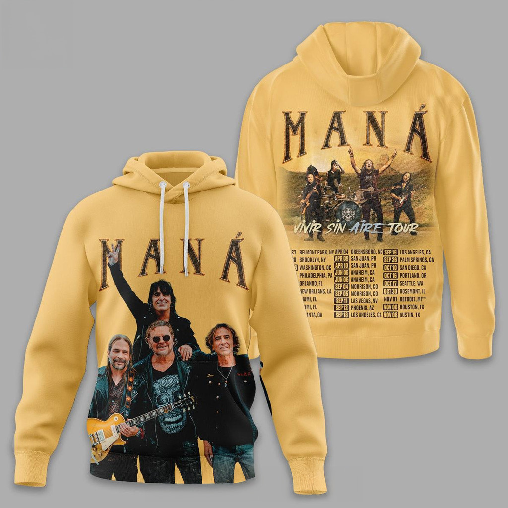 Mana Vivir Sin Aire Tour 2026 Hoodie MANA Merch Birthday Present For Dad