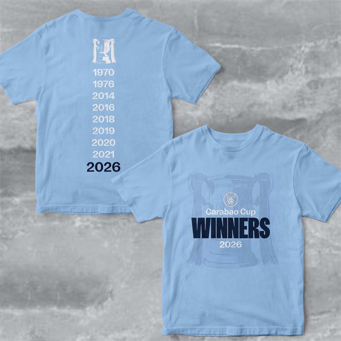 Manchester City 2026 Carabao Cup Winners T-Shirt Carabao Cup Champs 2026 Shirt