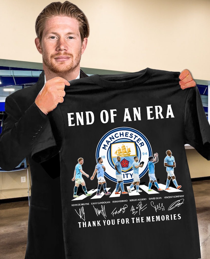 Manchester City End Of An Era Thank You Signature T-Shirt Best Gift For Football Supporters