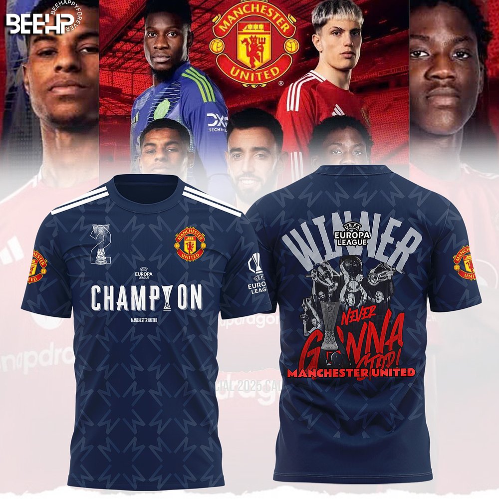 Manchester United Europa League 2025 Champions T-Shirt Best Gift For Football Fans