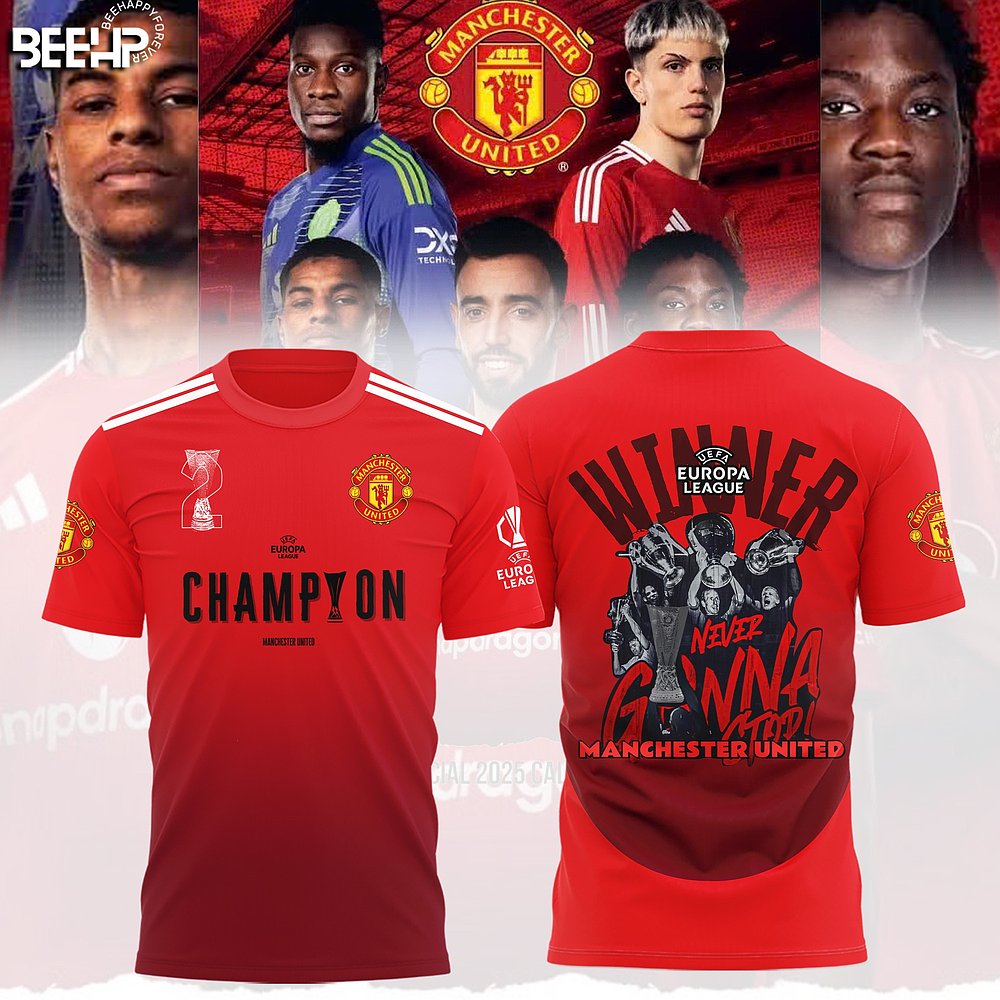 Manchester United Europa League 2025 Champions T-Shirt Best Gift For Soccer Supporters