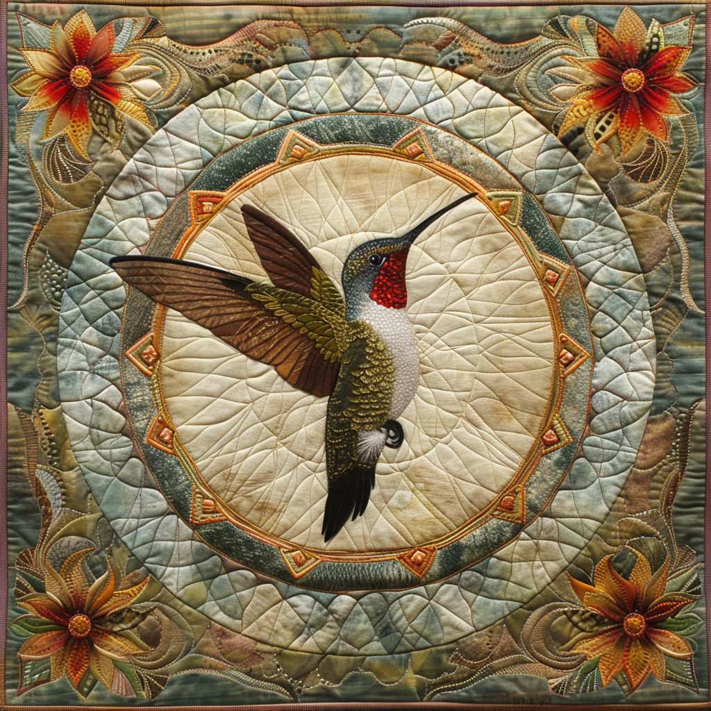 Mandala Hummingbird Quilt Blanket Best Throw Blanket First Time Mom Christmas Gifts
