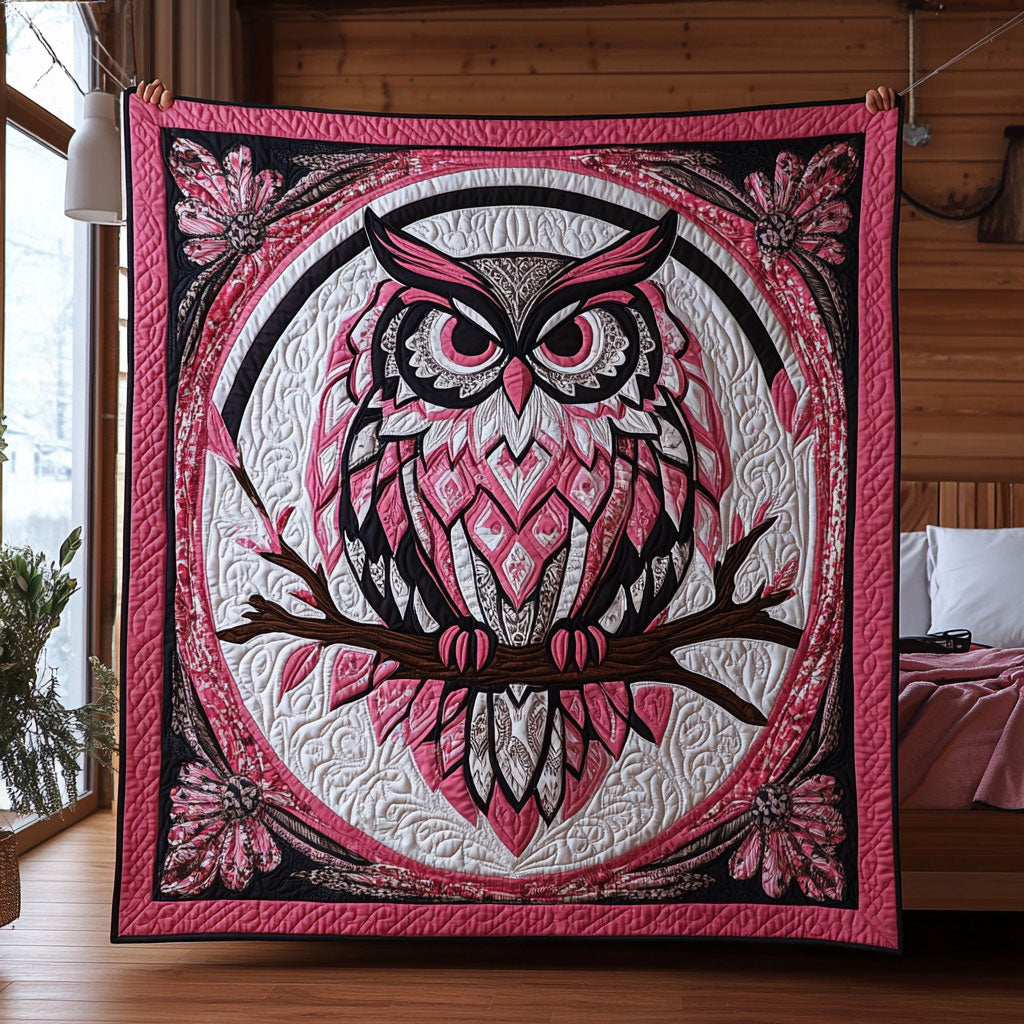 Mandala Owl Quilted Blanket King Blanket Grandparent Christmas Present Ideas