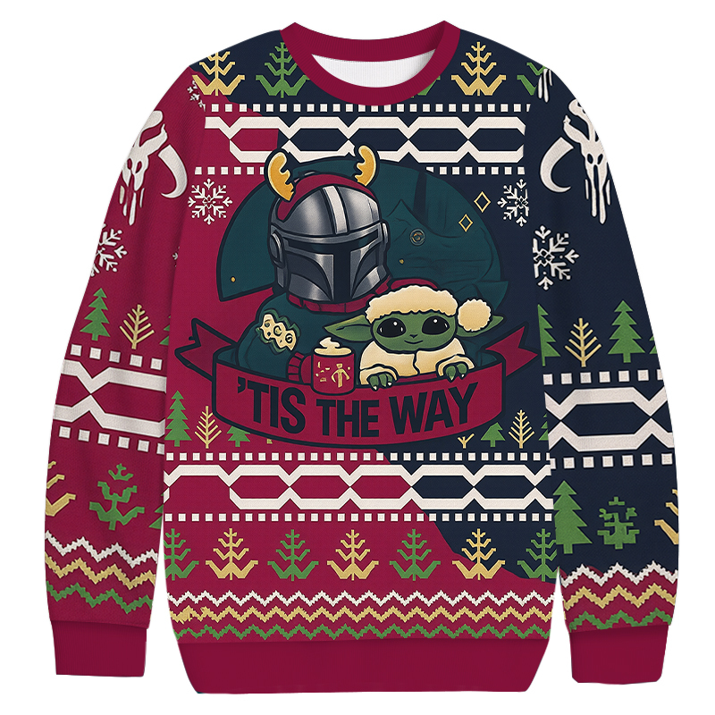 Mandalorian And Grogu Christmas Ugly Sweatshirt Christmas Cozy Winter Wear Gift Ideas Mandalorian And Grogu Christmas Ugly Sweatshirt Christmas Cozy Winter Wear Gift Ideas