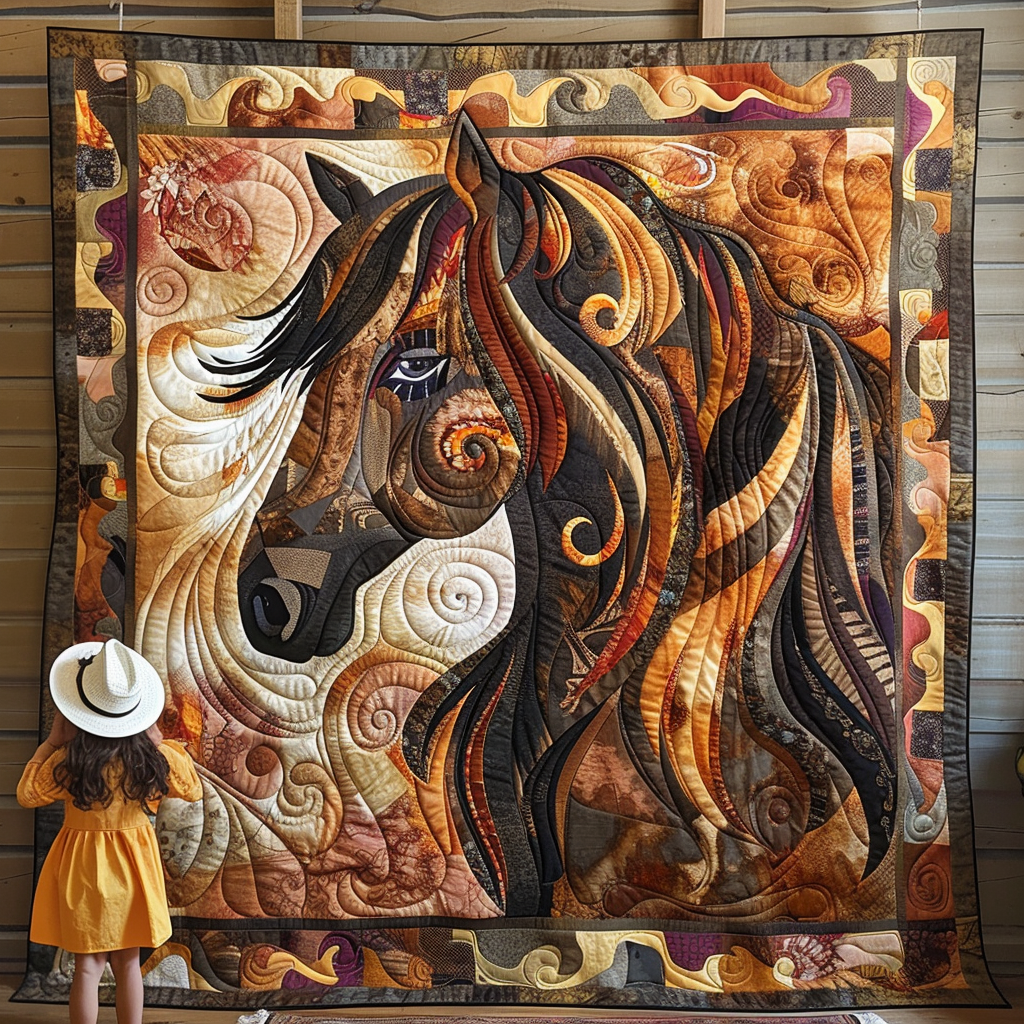 Mane Attraction Horse Quilted Blanket Gift For Horse Owner