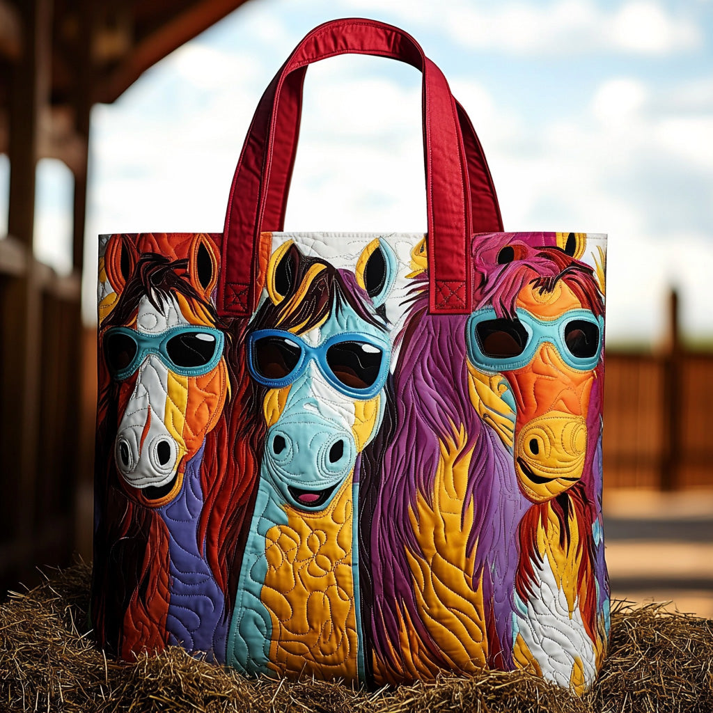 Mane Mischief Quilted Tote Bag Horsey Gifts For Friends