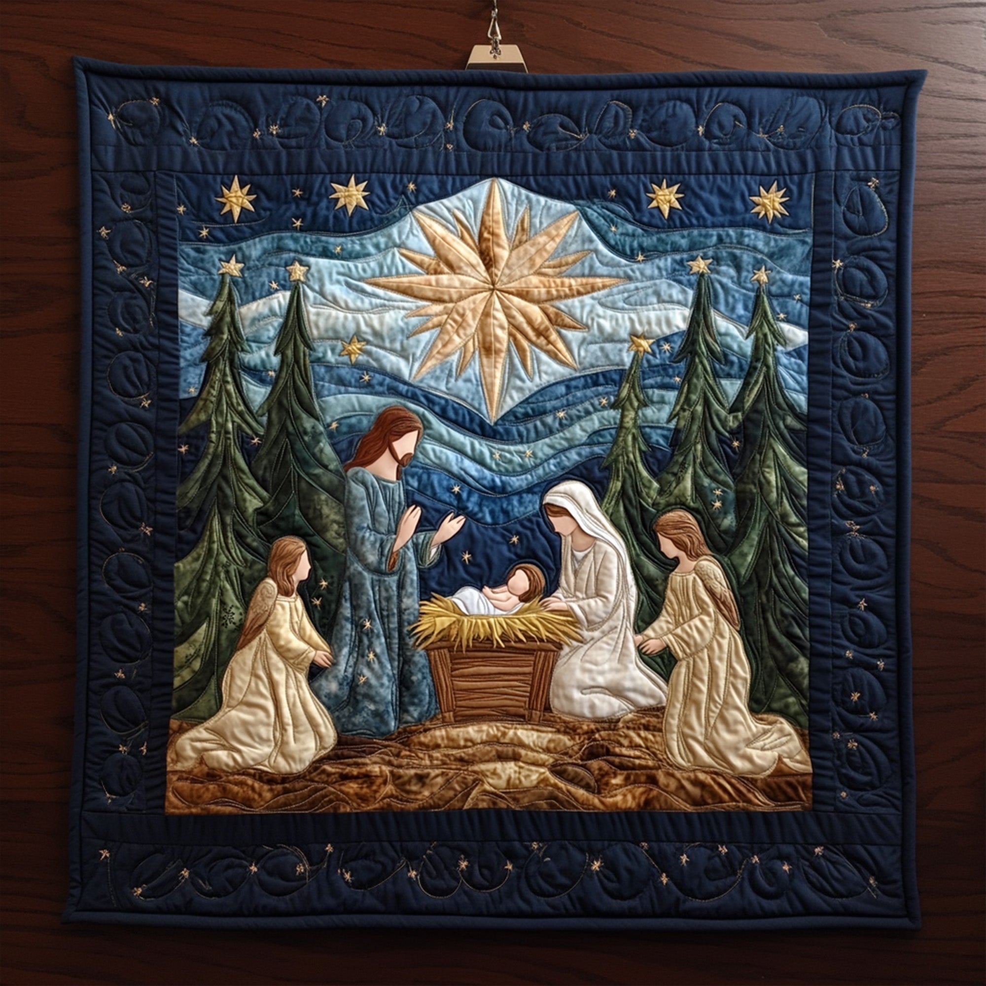 Manger Magic Quilted Blanket Unique Religious Gifts