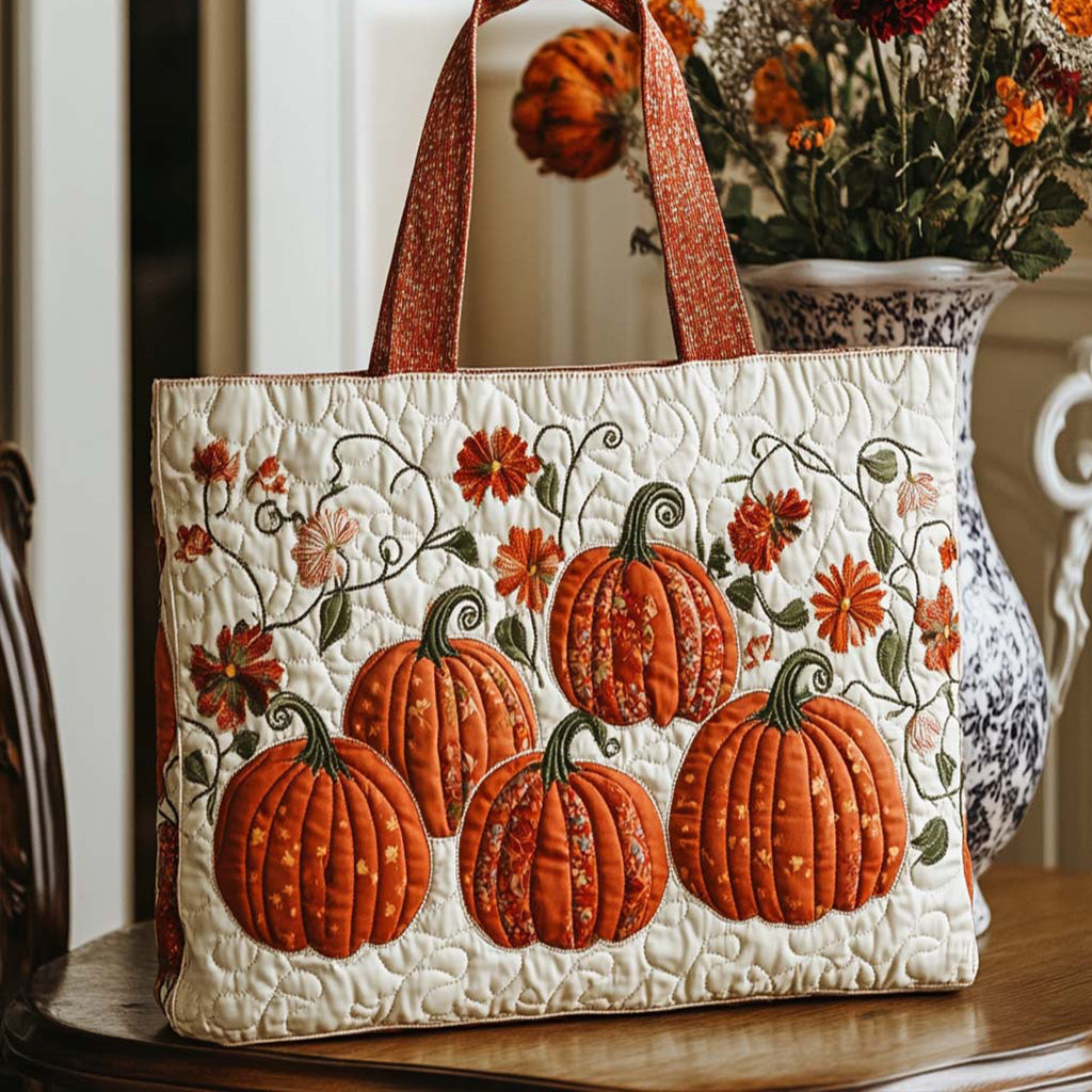 Maple Cheer Quilted Tote Bag Autumn Inspired Gifts
