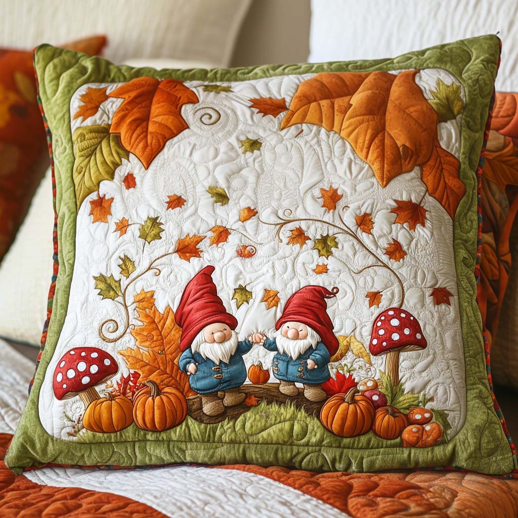 Maple Cluster Quilted Pillow Case Decorative Fall Pillow Covers Good Gifts For Mom