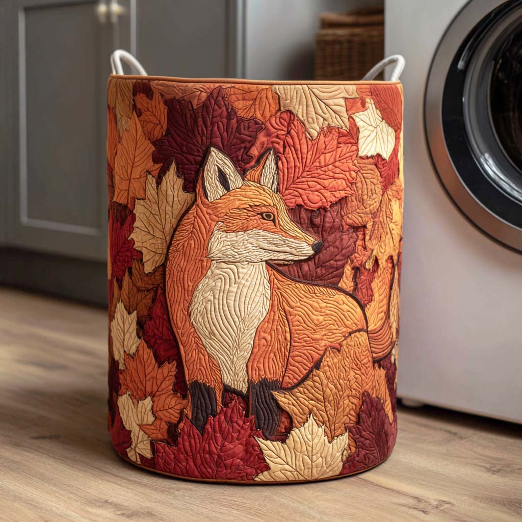 Maple Fox Quilted Laundry Basket Perfect Birthday Gift Idea