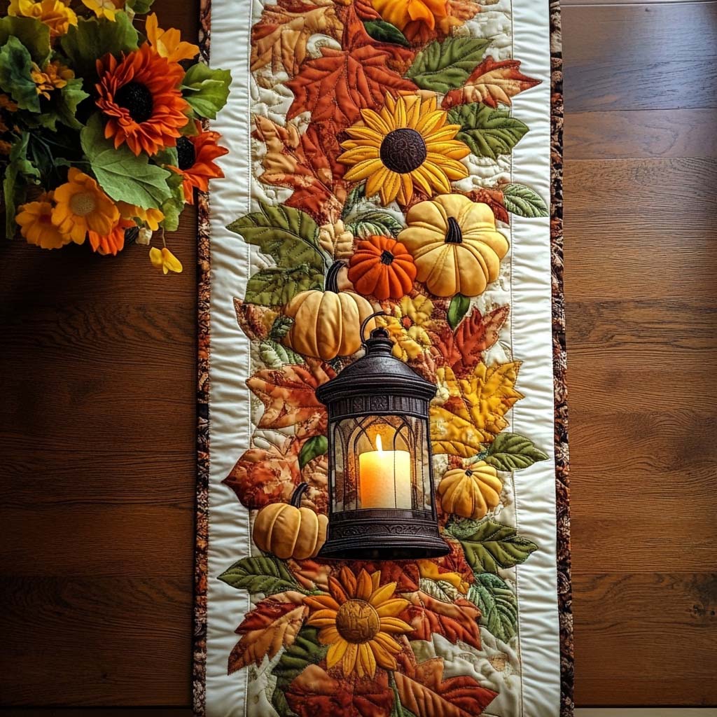 Maple Glow Quilted Table Runner Best Fall Table Runners Family Gift Ideas