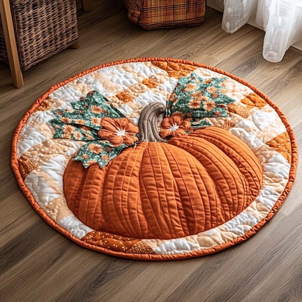 Maple Grove Quilted Round Mat Outdoor Decor Gift For Rabbit Lover