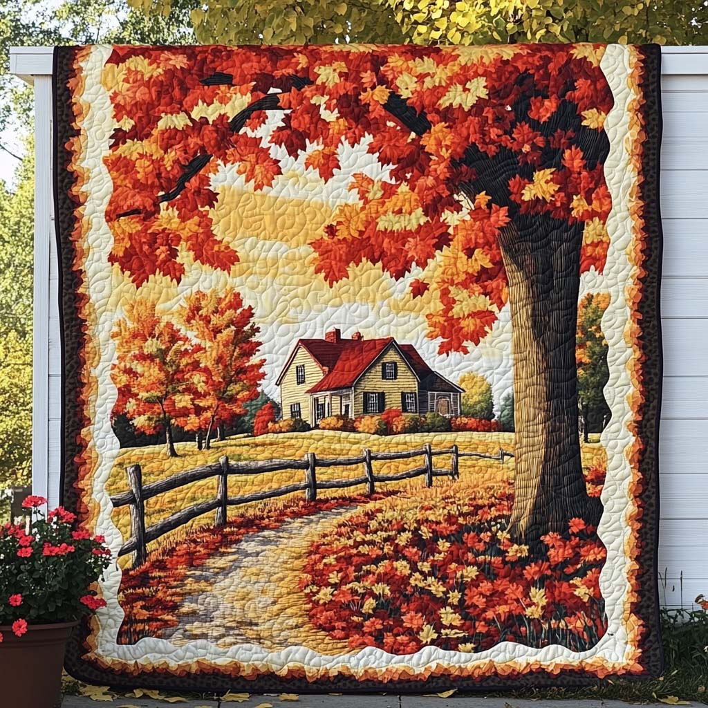 Maple Grove Sleep Quilted Blanket Cozy Fall Throw Blankets Good Gifts For Beach Lovers
