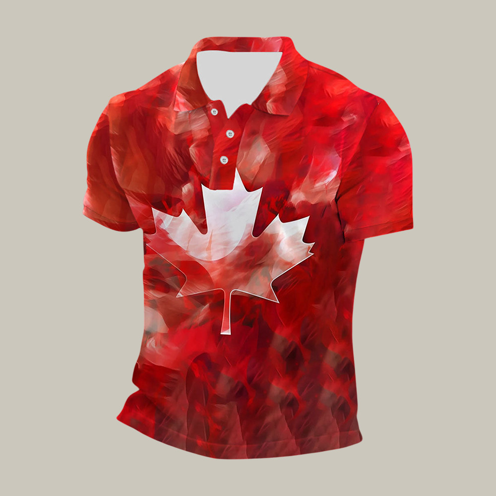 Maple Leaf Canada Hockey Team Polo Shirt Milano Cortina 2026 Winter Olympic Merch Dad Gift