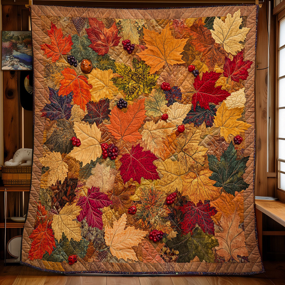 Maple Leaves Autumn Feel Quilt Blanket Christmas Blanket Christmas Gift For Daughter