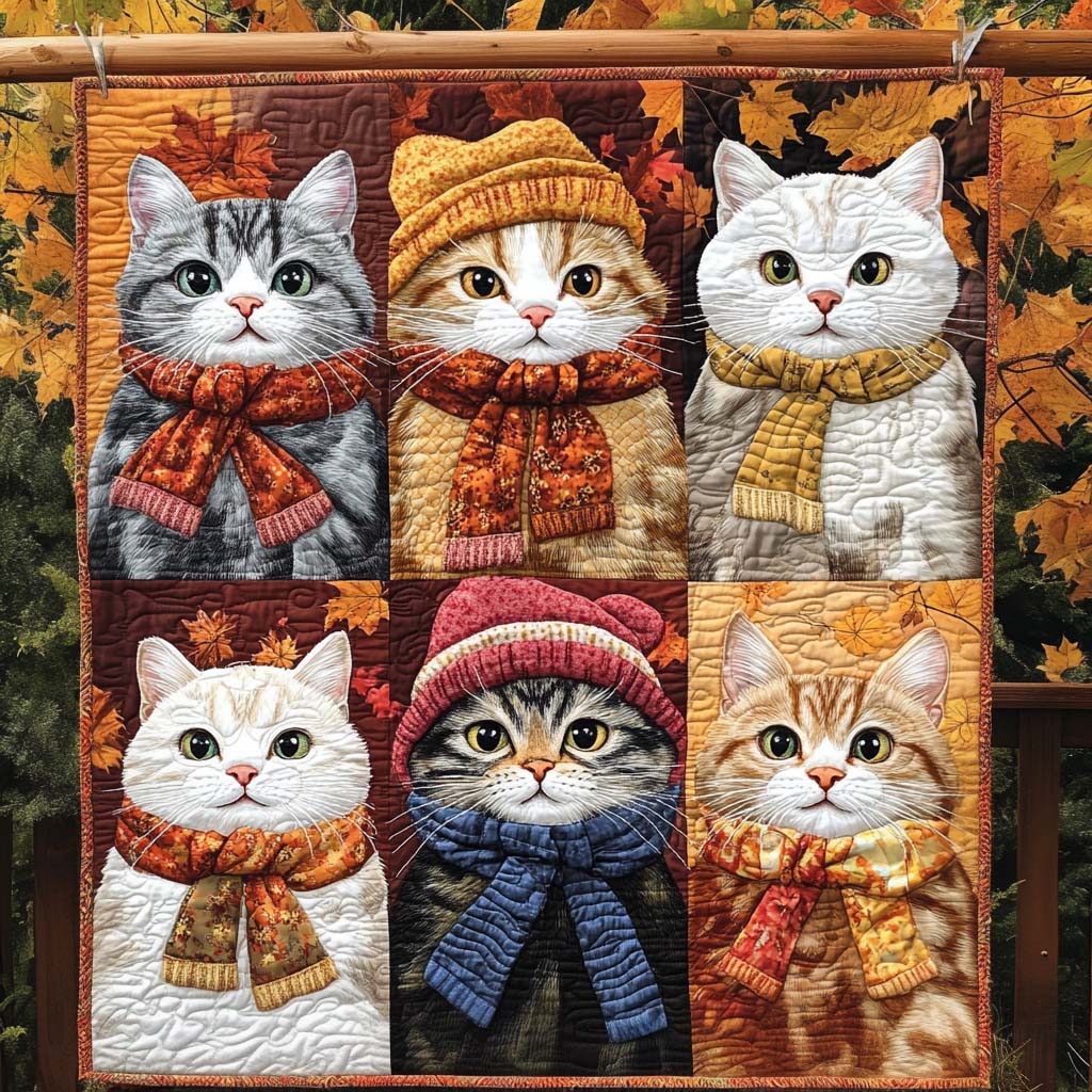 Maple Mittens Quilted Blanket Presents For Cat Lovers