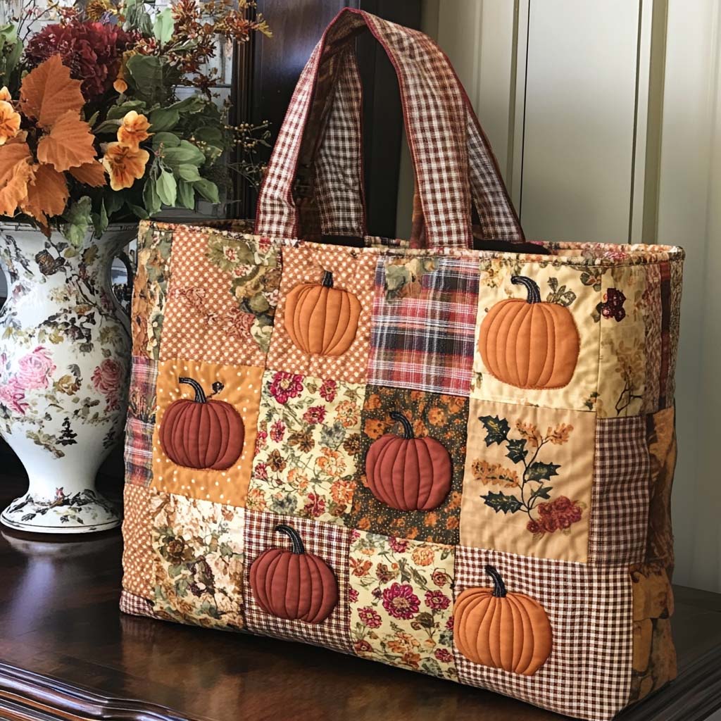 Maple Mood Quilted Tote Bag Autumn Gifts For Friends