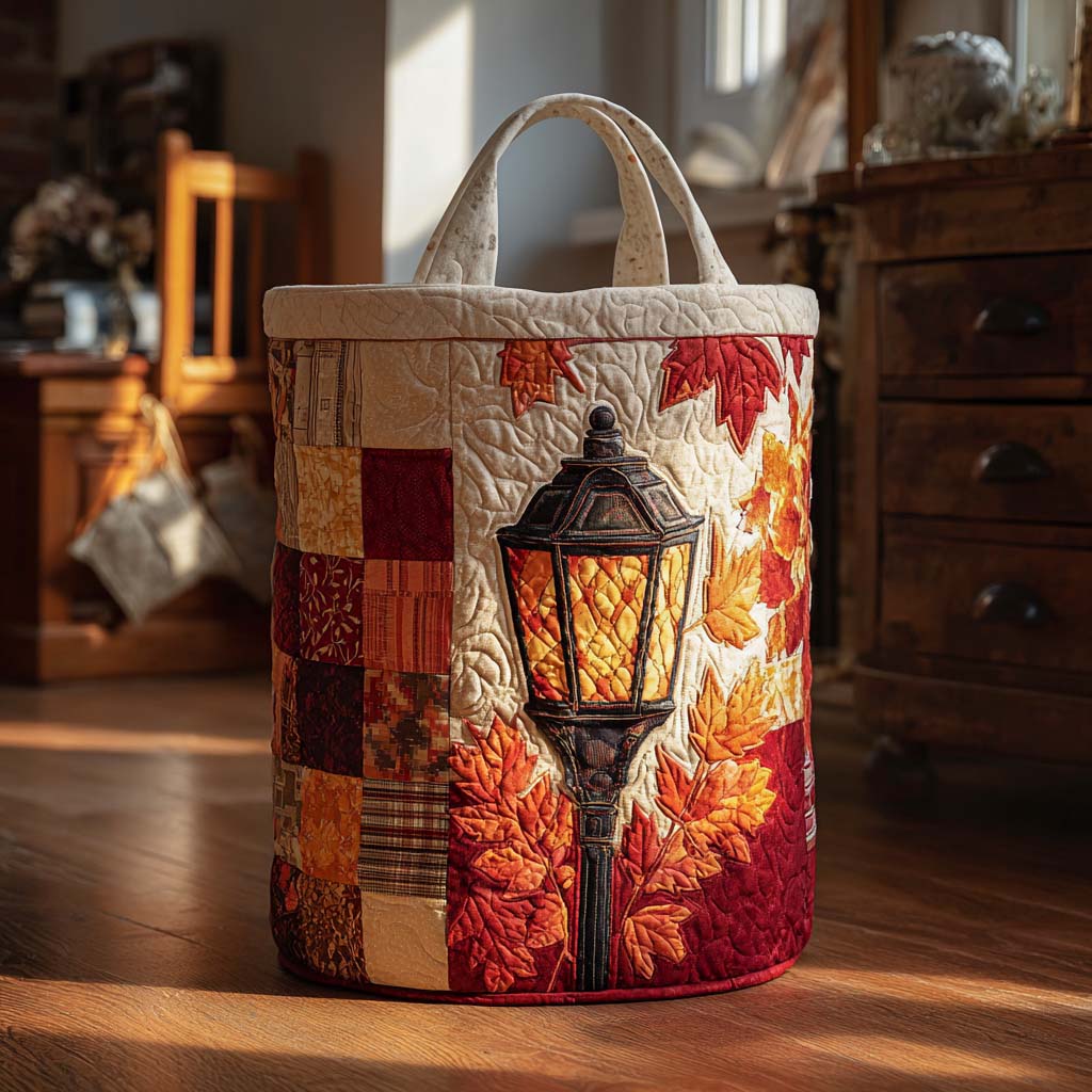 Maple Streetlight Quilted Laundry Basket Gift To Brighten Their Day