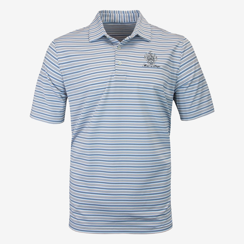 Mar-a-Lago Horizon Stripe Polo Shirt Support Trump 45 47 MAGA Merch Husband Gift Ideas