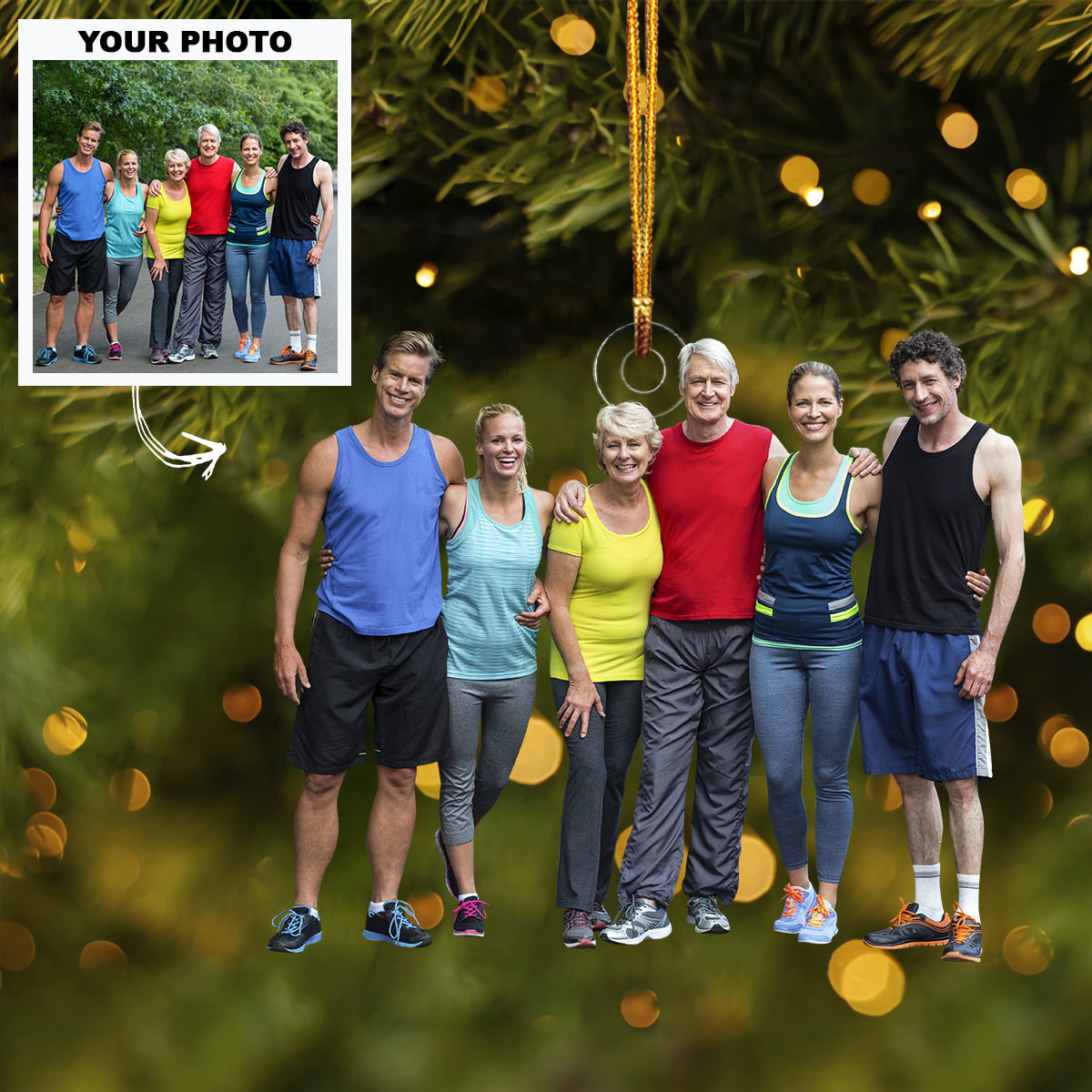 Marathon Ornament Personalized Custom Photo Mica Ornament Christmas Gift For Marathon