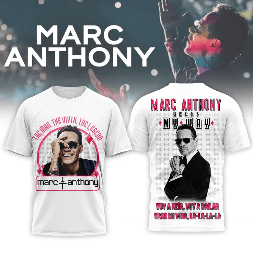 Marc Anthony Vegas My Way Vivir Mi Vida 2026 Shirt Marc Anthony Merch Gifts For Fans