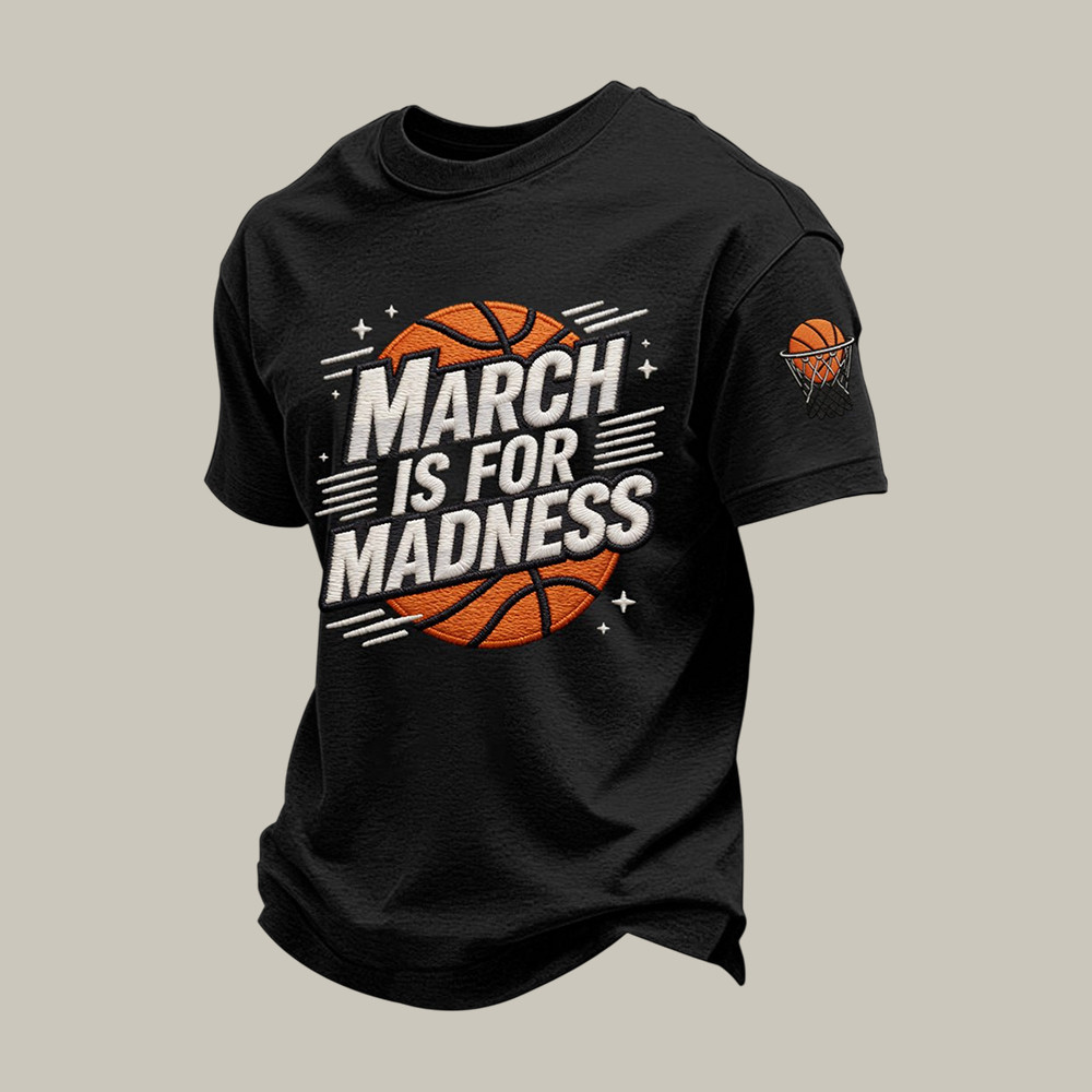 March Is For Madness March Madness Basketball T-Shirt Basketball Shirt Game Day Gear