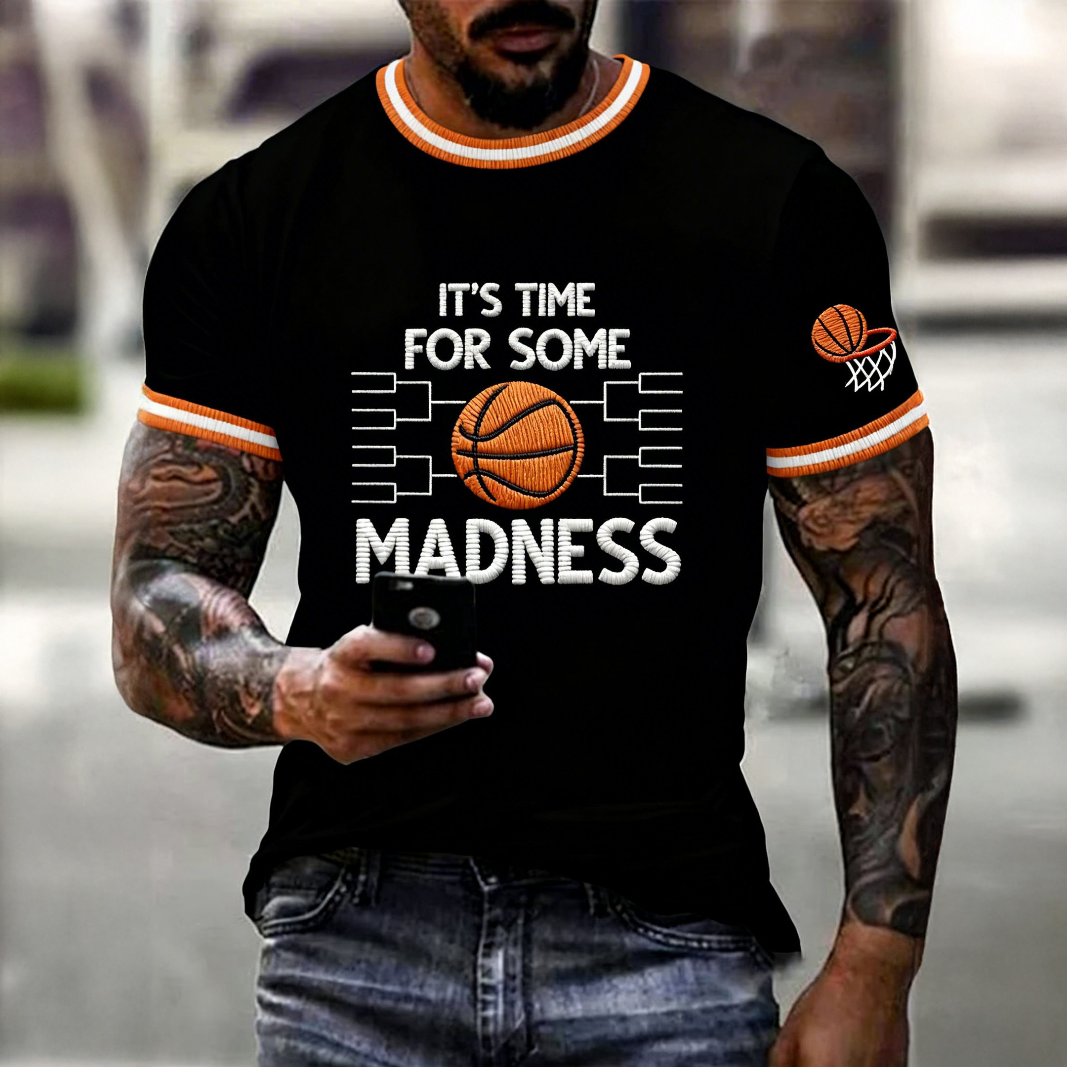March Madness Basketball T-Shirt It's Time For Some Madness Shirt Basketball Lover Gift