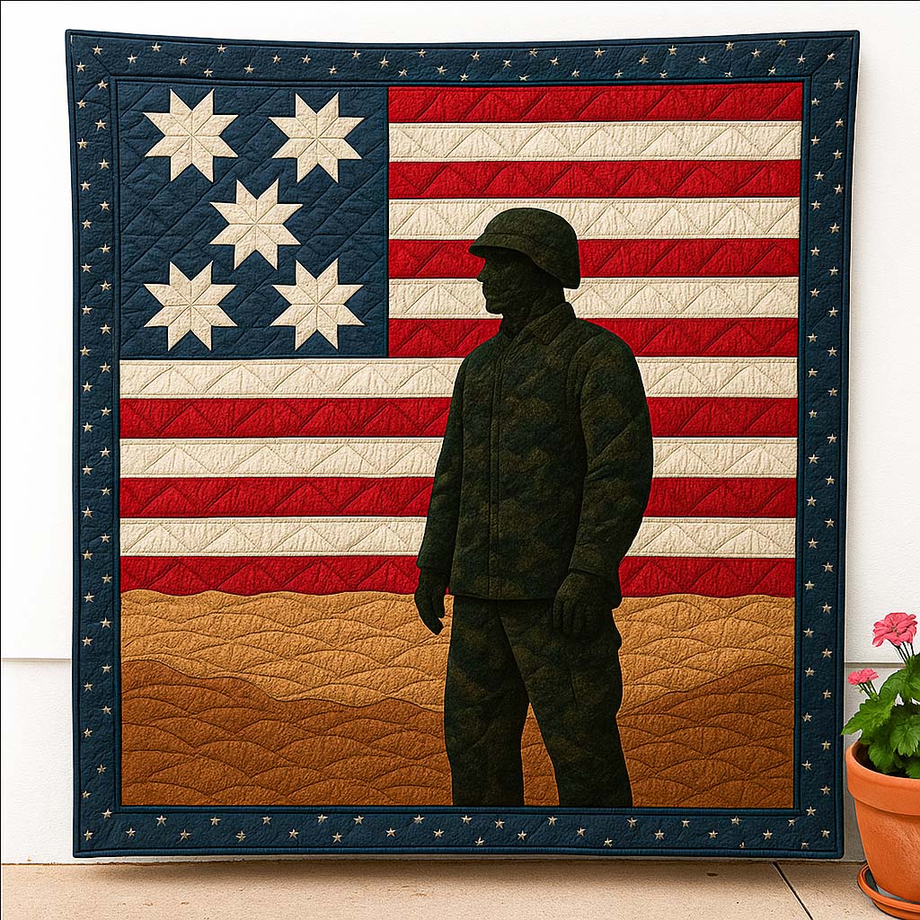 March of Pride Quilted Blanket Christmas Bedroom Decor Patriotic Gifts For Women