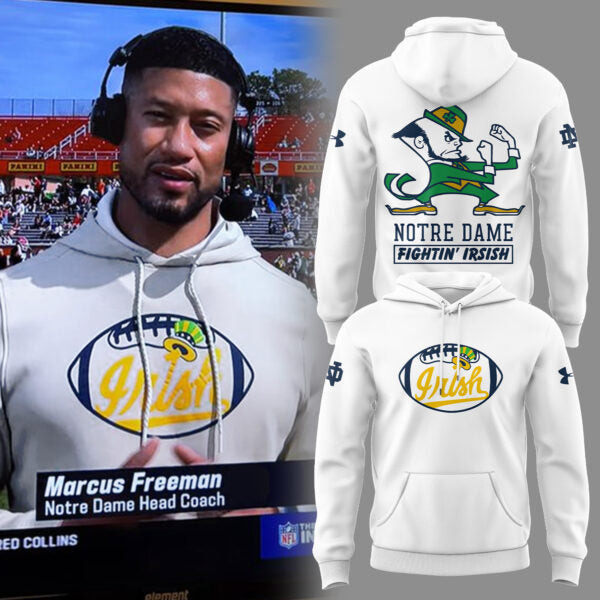 Marcus Freeman Notre Dame Fightin' Irish Hoodie Presents For Football Fans