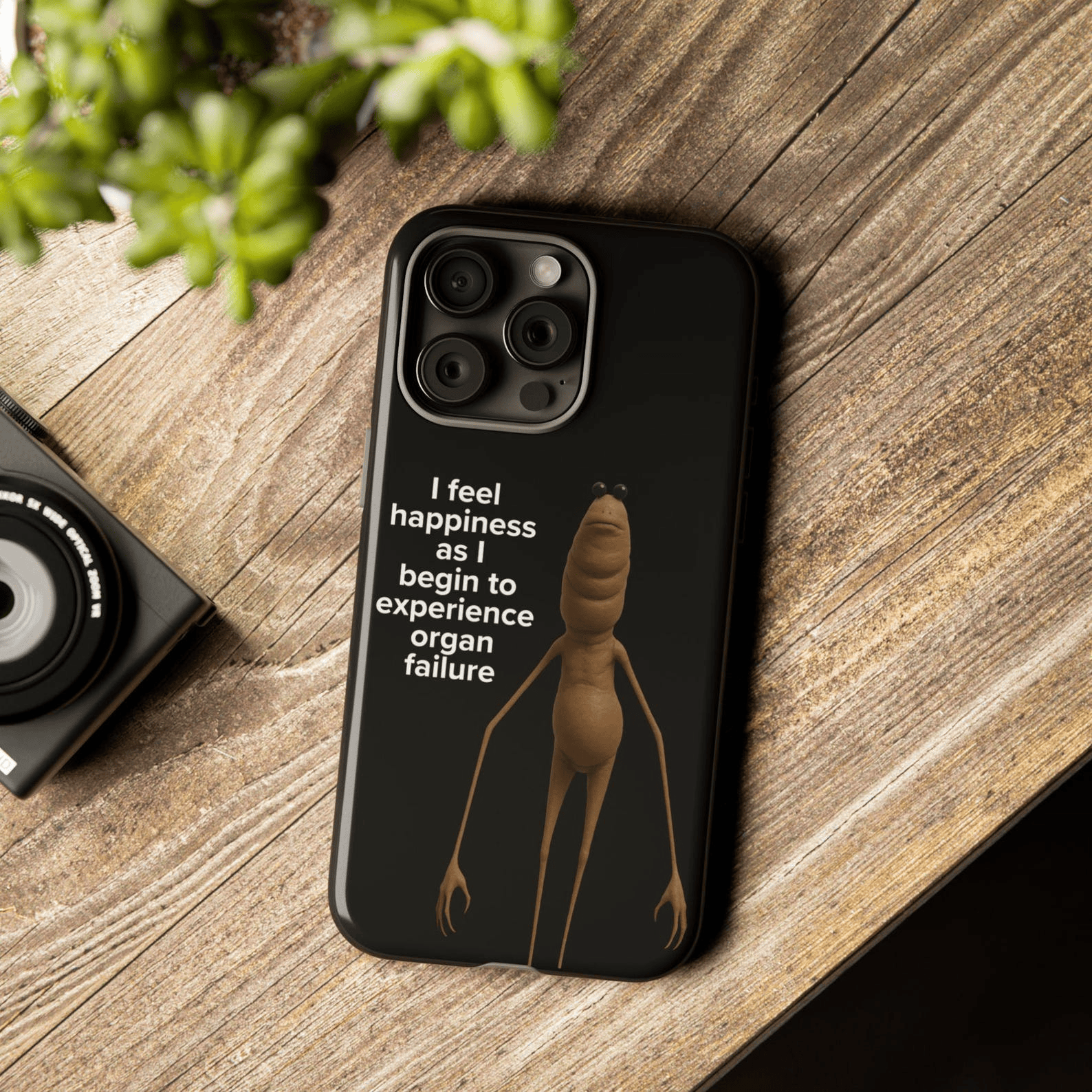 Marcus the Worm iPhone Case I Feel Happiness as I Begin Funny Meme Case Cover