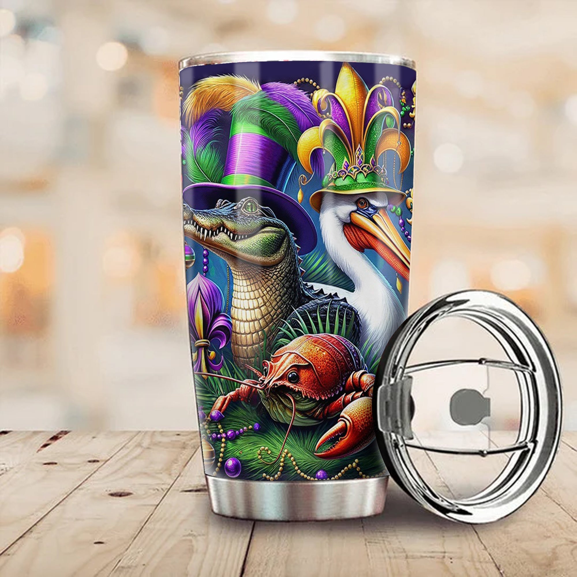 Mardi Gras Alligator Pelican And Crawfish Tumbler Mardi Gras Tumbler Gifts For Holiday Mardi Gras Alligator Pelican And Crawfish Tumbler Mardi Gras Tumbler Gifts For Holiday
