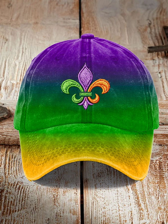 Mardi Gras Fleur De Lis Hat Embroidered Fat Tuesday Hat Gifts For Brother