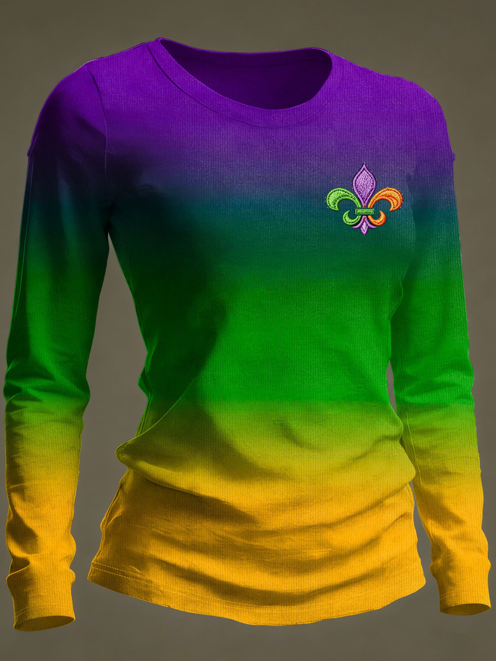 Mardi Gras Long Sleeve T-Shirt Women's Long Sleeve Mardi Gras Shirts Gifts For Sister