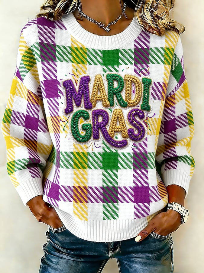 Mardi Gras Sweater Mardi Gras Clothes Women Best Gifts For Daughter