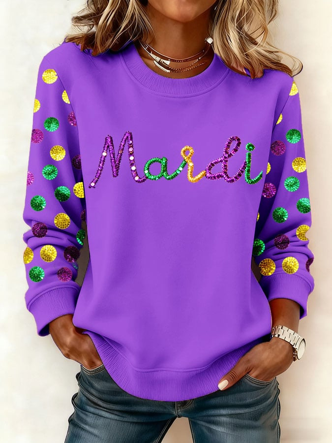 Mardi Gras Sweatshirt Cute Clothes For Mardi Gras Holiday Clothing Best Gifts For Mother