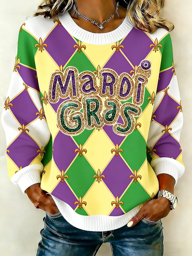Mardi Gras Sweatshirt Mardi Gras Clothes Women Best Gifts For Wife