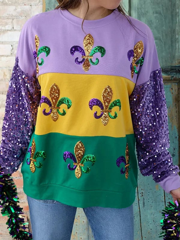 Mardi Gras Sweatshirt Women's Mardi Gras Apparel Gifts For Sister