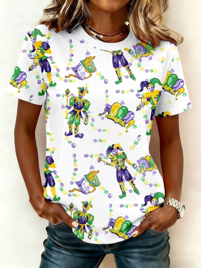Mardi Gras T-Shirt Fat Tuesday Clothes Fleur De Lis Mask Mardi Shirt Gifts For Sister
