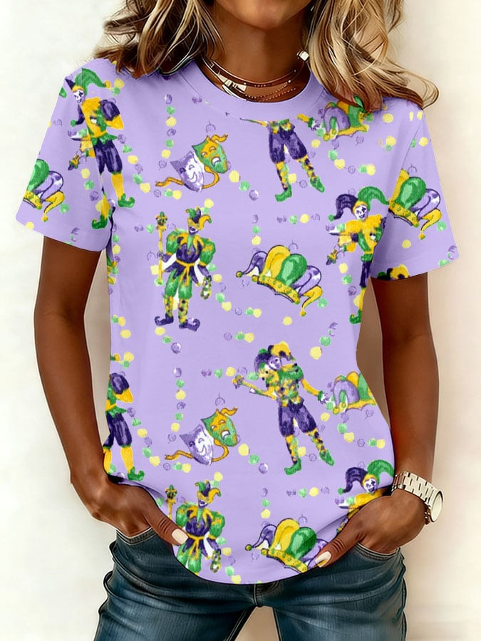 Mardi Gras T-Shirt Fat Tuesday Shirt Fleur De Lis Mask Mardi Clothes Gifts For Girlfriend