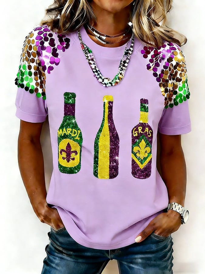 Mardi Gras T-Shirt Fat Tuesday Shirt Fleur De Lis Mask Mardi Clothing Gifts For Mother