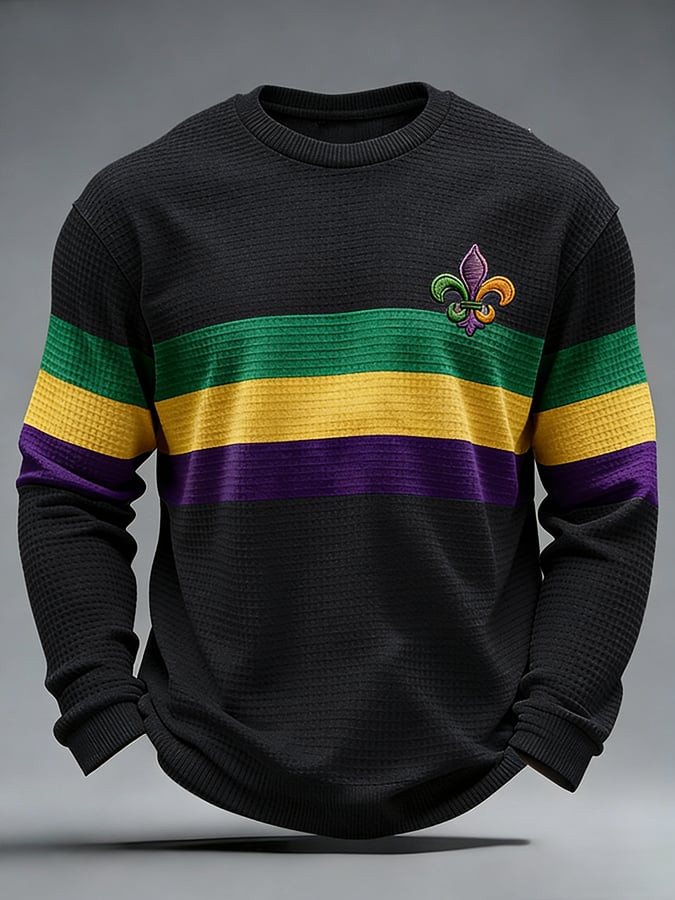 Mardi Gras Waffle Sweatshirt Mardi Gras Apparel For Men Gifts For Dad Mardi Gras Waffle Sweatshirt Mardi Gras Apparel For Men Gifts For Dad