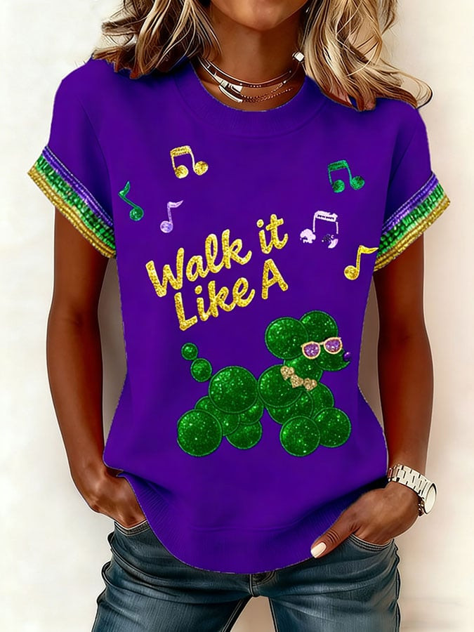 Mardi Gras Walk It Like A Dog Shirt Fleur De Lis Shirt Mardi Gras Clothes Women Gifts