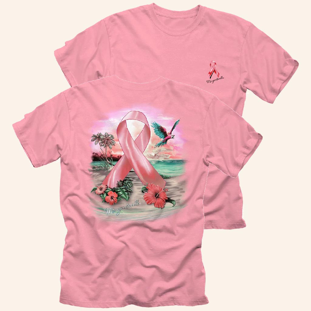 Margaritaville Merch Breast Cancer Awareness Margaritaville T-Shirt Gifts For Wife